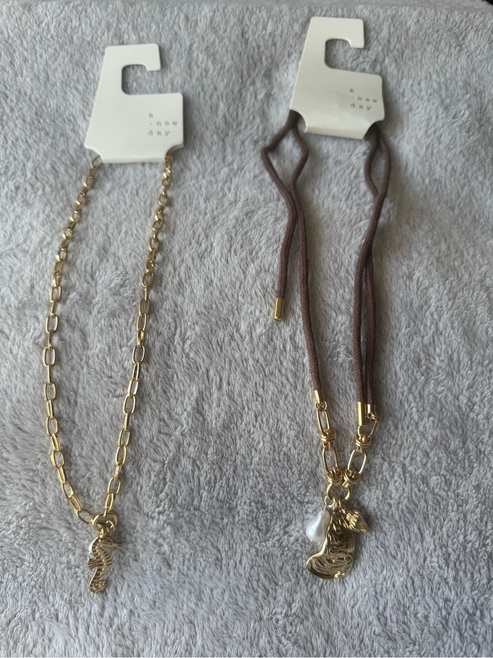 Lot of 2 a New Day Ocean Themed Necklaces Collection 1